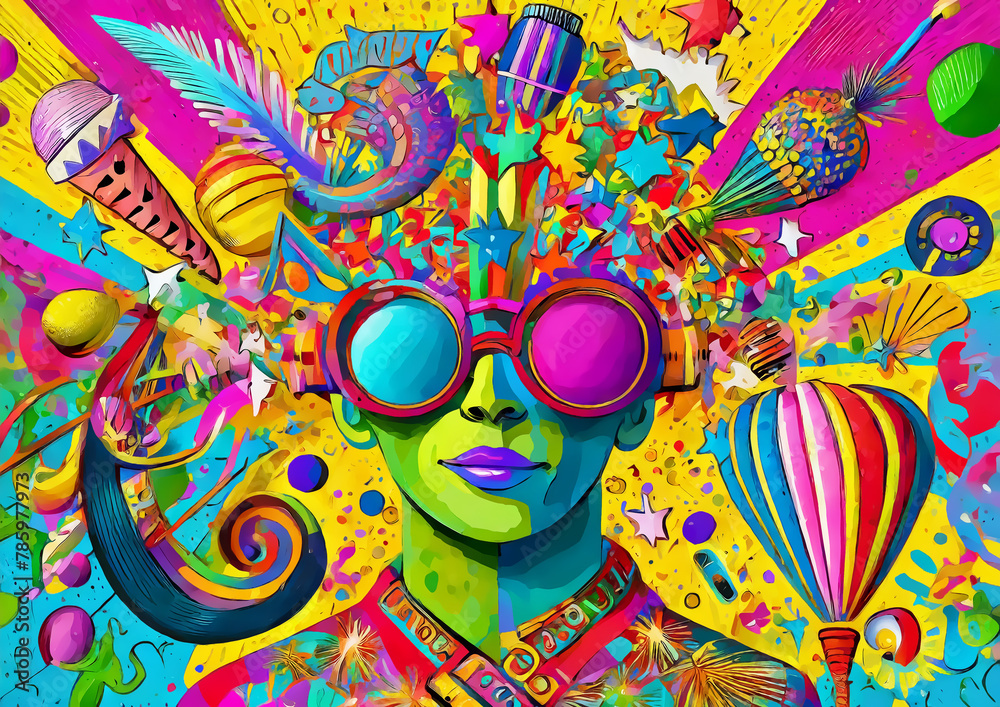 Obraz premium ユニークで芸術的なデジタルイラスト