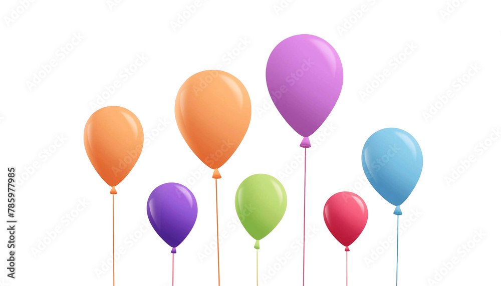 balloons isolated on white balloons isolated on white