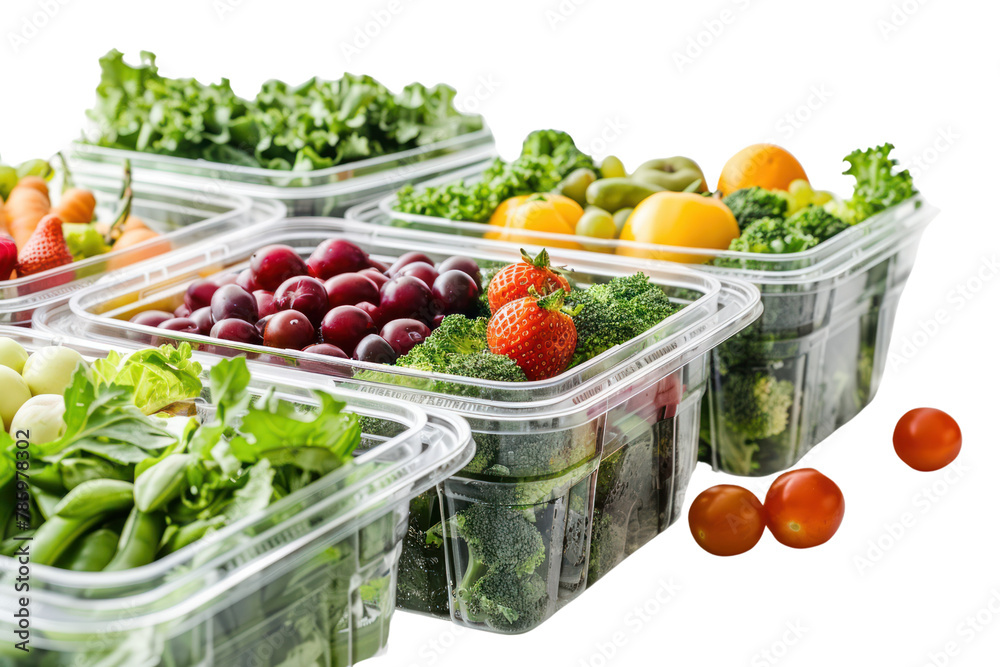 Containers with healthy food
.isolated on white background Containers with healthy food
.isolated on white background