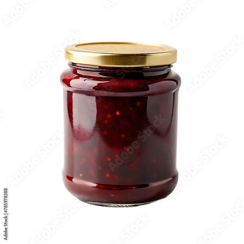 Salsa jar bottle isolated on transparent background