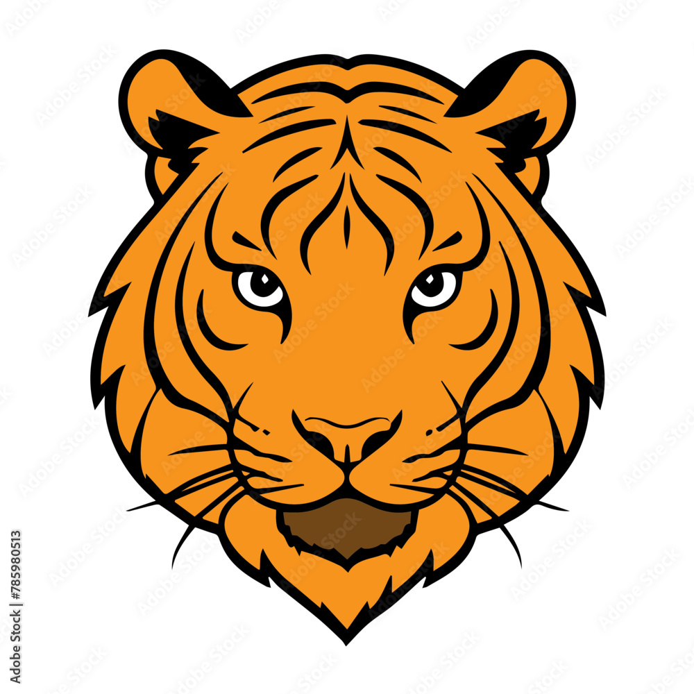 tiger head  illustration