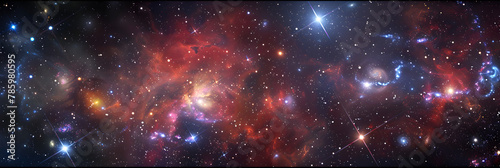 Enchanting Symphony of Distant Stars: A Spectacular View of an Outer Space Galaxy photo