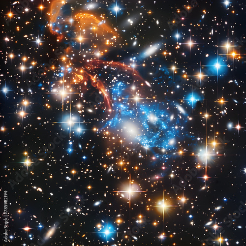 Enchanting Symphony of Distant Stars: A Spectacular View of an Outer Space Galaxy