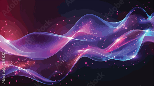 Luminous neon shape wave abstract light effect vector 