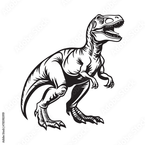 Albertosaurus Dinosaur Image Vector On White Background, Illustration of a Albertosaurus  © Hera