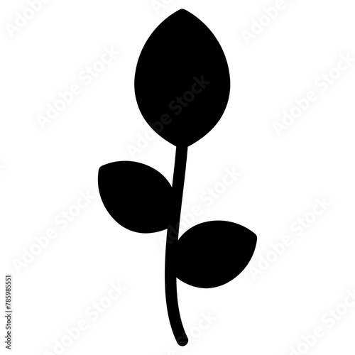 plant icon, simple vector design