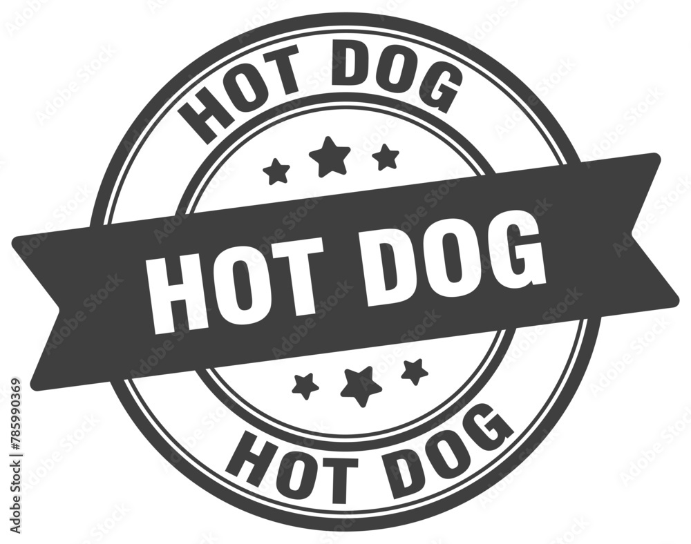 hot dog stamp. hot dog label on transparent background. round sign hot dog stamp. hot dog label on transparent background. round sign