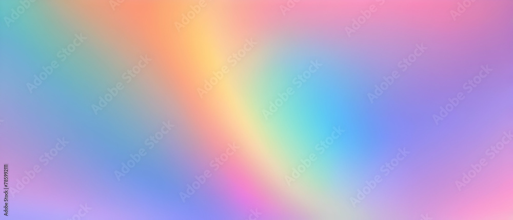 Light Spectrum Colors Rainbow Effect. Trendy Holographic Panorama Background. Minimalist Design with Iridescent Gradient.