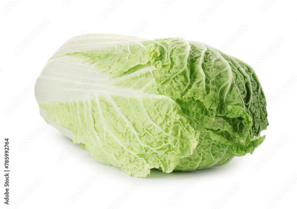 Fototapeta premium Fresh ripe Chinese cabbage isolated on white
