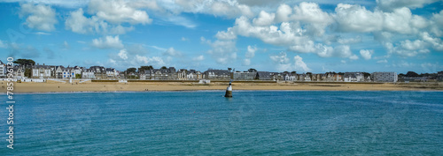 Quiberon in Brittany, the Port-Maria beach, with harbor 