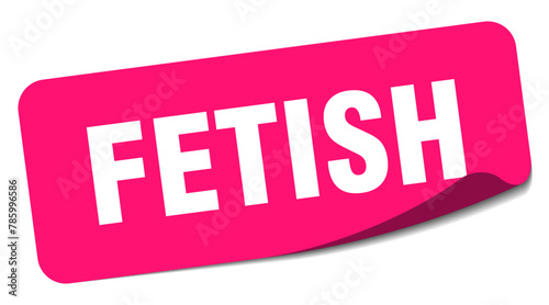fetish sticker. fetish label