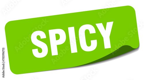 spicy sticker. spicy label