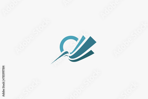 Illustration vector graphic of abstract waves and sun. Good for logo