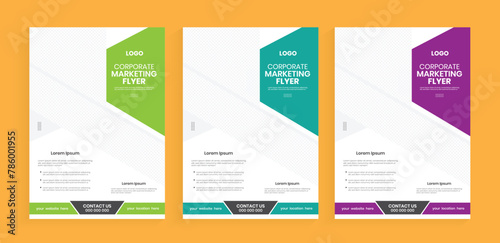 Corporate marketing flyer design layout. Business flyer template, abstract flier, a4 company flier layout. Marketing material handout, vector leaflet, case study design layout. Yellow business plan.