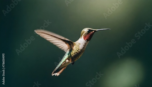 Closeup shot of a hummingbird
