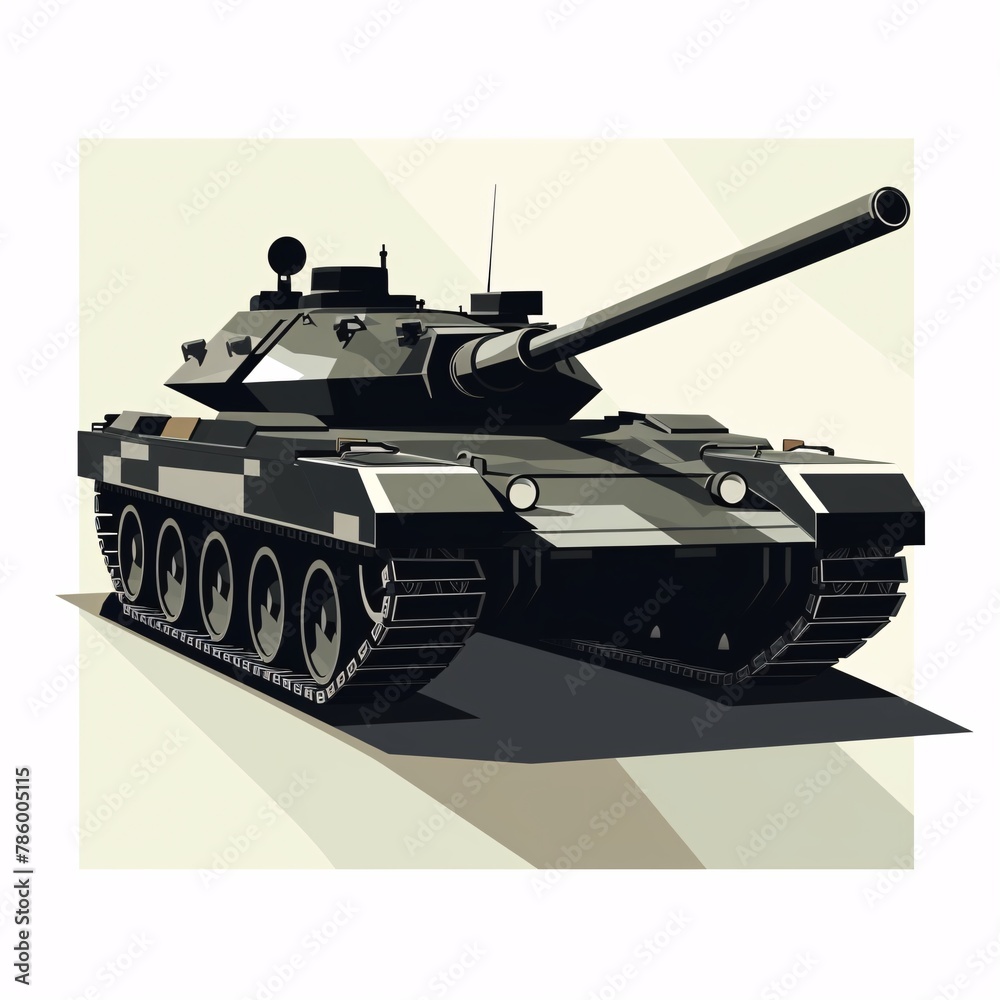 tank illustration isolated on white tank illustration isolated on white