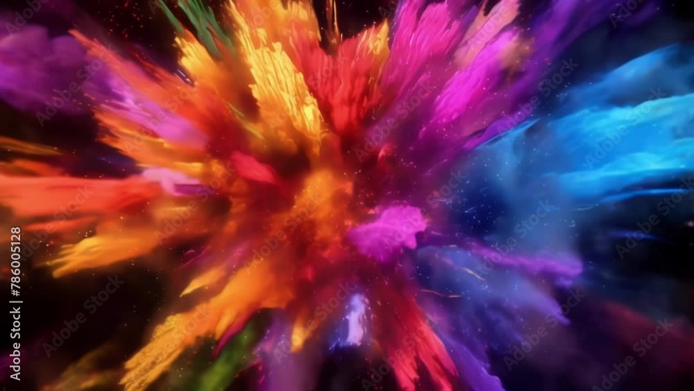 Dazzling and dynamic these colorful explosions against a black background are a sight to behold. Dazzling and dynamic these colorful explosions against a black background are a sight to behold.