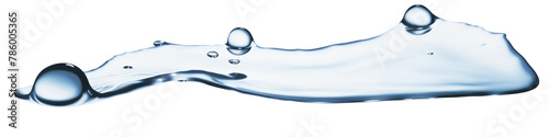 real image,spilled water drop on the floor isolated with clipping path on white background.