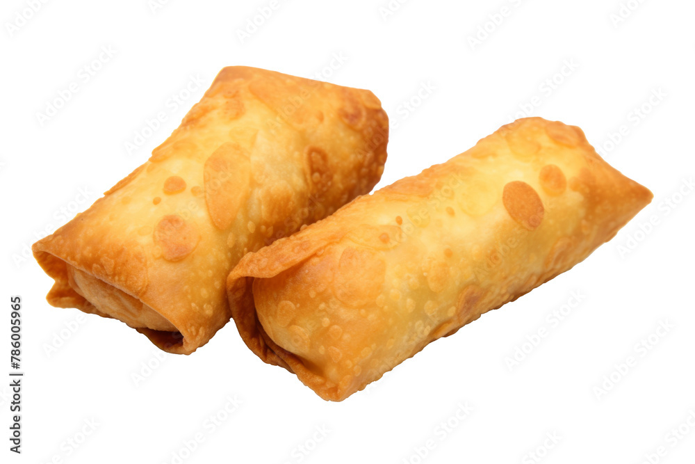Stacking of egg rolls food isolated white Stacking of egg rolls food isolated white