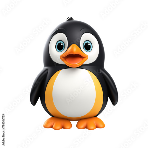 a black and white penguin toy