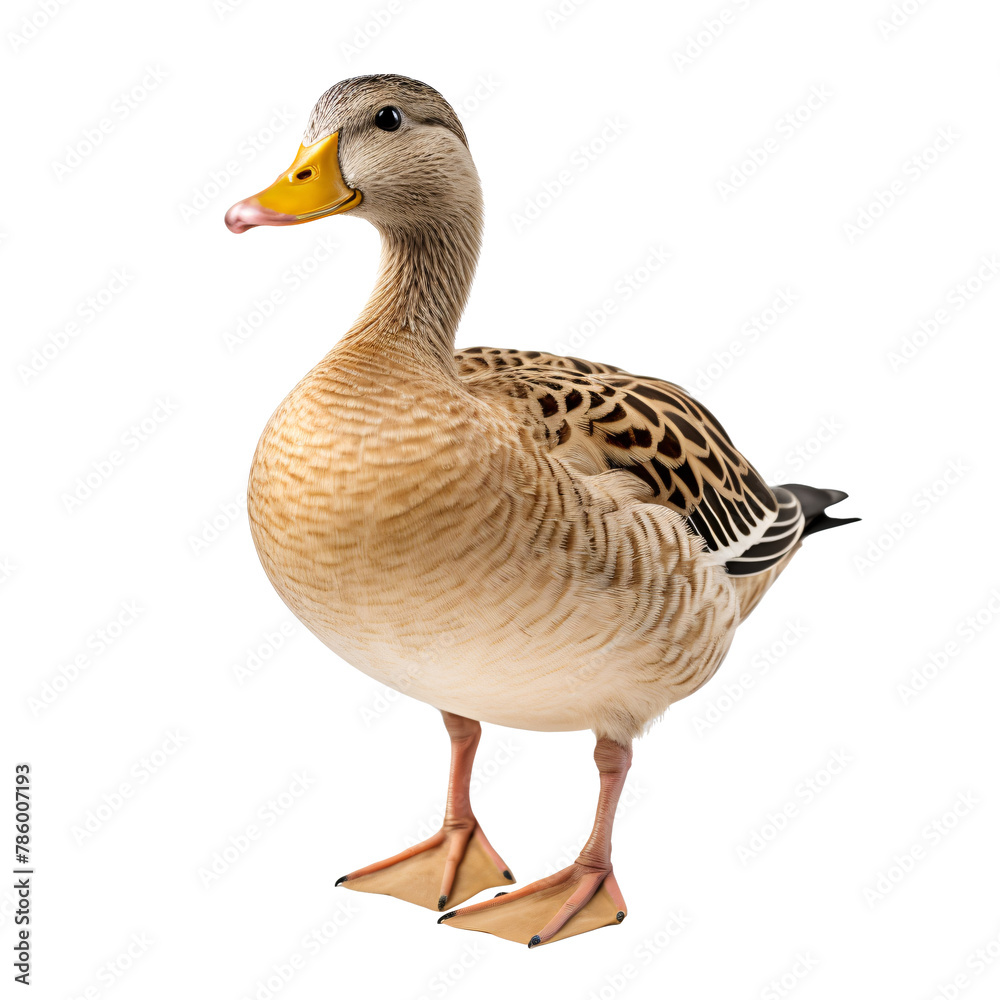 a duck standing on a white background a duck standing on a white background