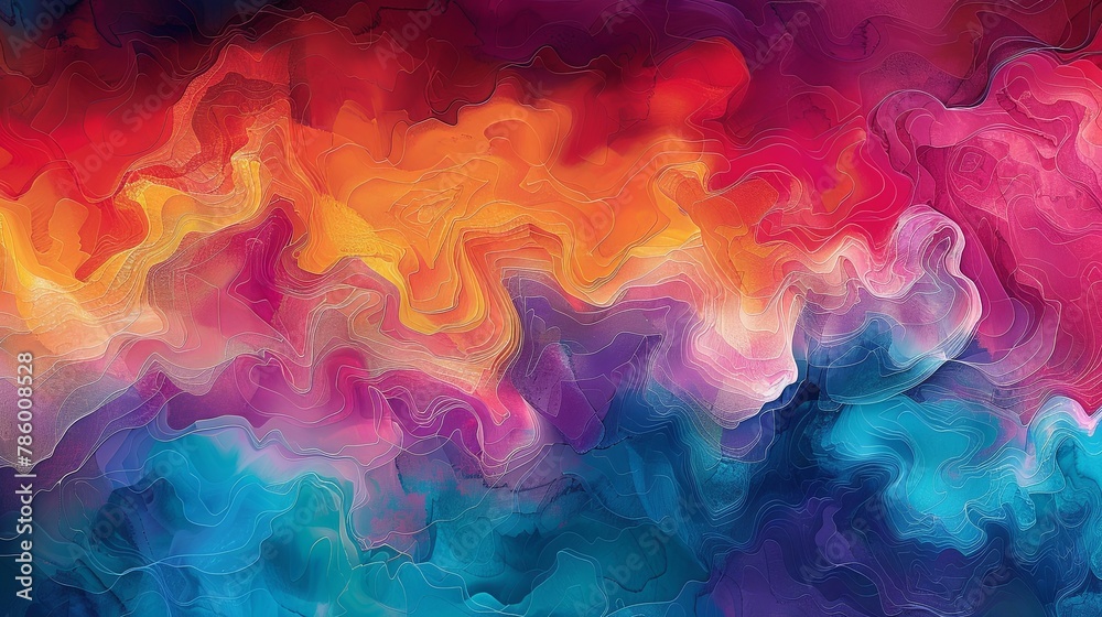 Abstract Colorful Wave Design