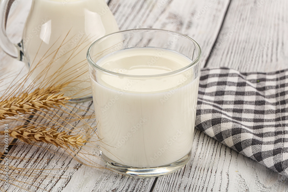 Organic milk in the glass Organic milk in the glass