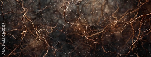 A detailed background showcasing the intricate network of neurons in the human brain (realistic or abstract style). #786010359