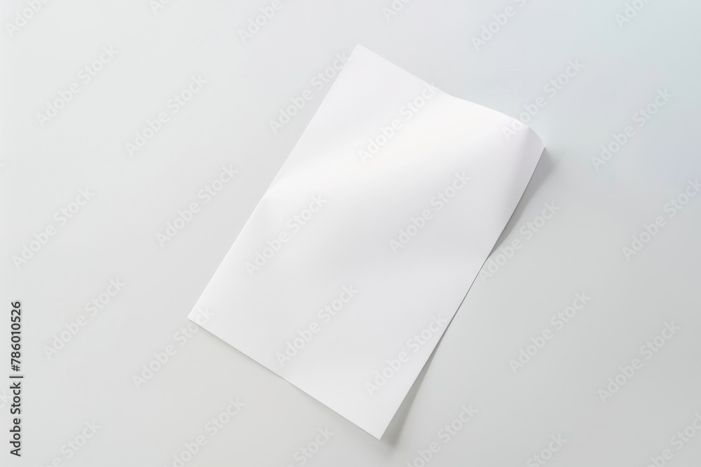 Blank paper mockup created with Generative AI Blank paper mockup created with Generative AI