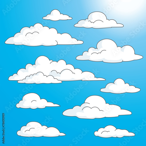 clouds in the sky daytime cartoon object