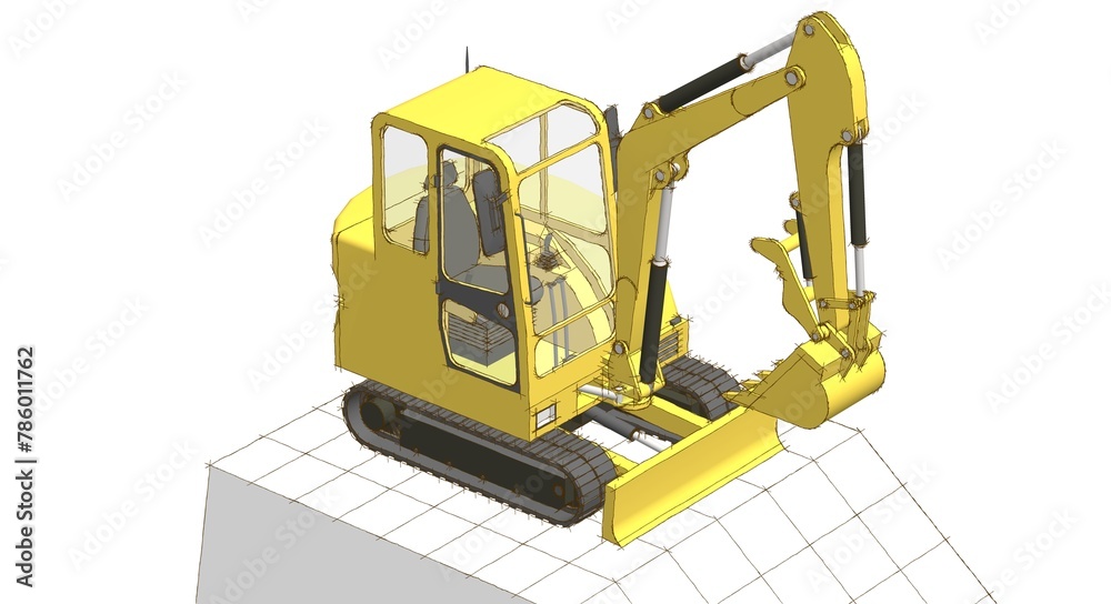 excavator 3d illustration
excavator 3d illustration