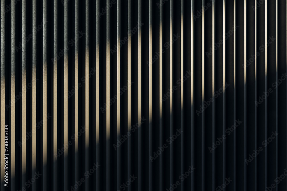 Empty dark metal linear wall with mock up place. Gallery concept. 3D Rendering. Empty dark metal linear wall with mock up place. Gallery concept. 3D Rendering.