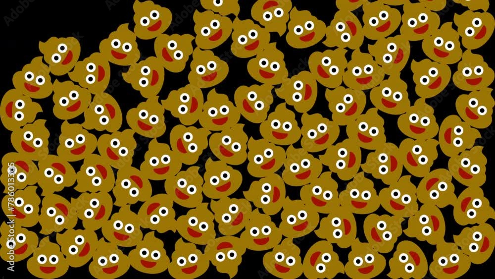 Poop Science Animation Poop Emoji Transition 2D animation Stock 비디오 | Adobe Stock