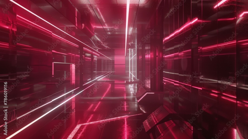 Experience the excitement of advanced technology with a futuristic background featuring dynamic lines and luminous light effects, rendered in breathtaking detail by an HD camera