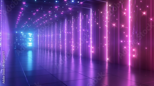 Immerse yourself in the sleek and sophisticated world of tomorrow with a futuristic technology lines background illuminated by dazzling light effects  captured in flawless HD resolution