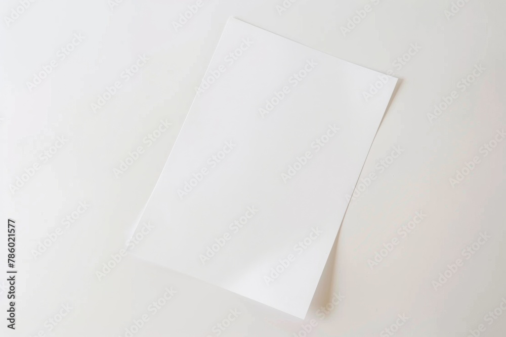 Blank paper mockup created with Generative AI Blank paper mockup created with Generative AI