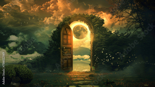 Gate to other world  fantasy theme ation of the #786022169