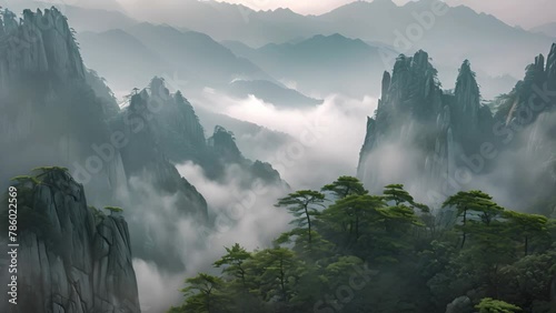 Beautiful mountain scenery and natural landscapes photo