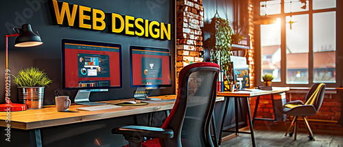 Obraz w ramie Web Design Agency