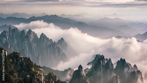 Beautiful mountain scenery and natural landscapes