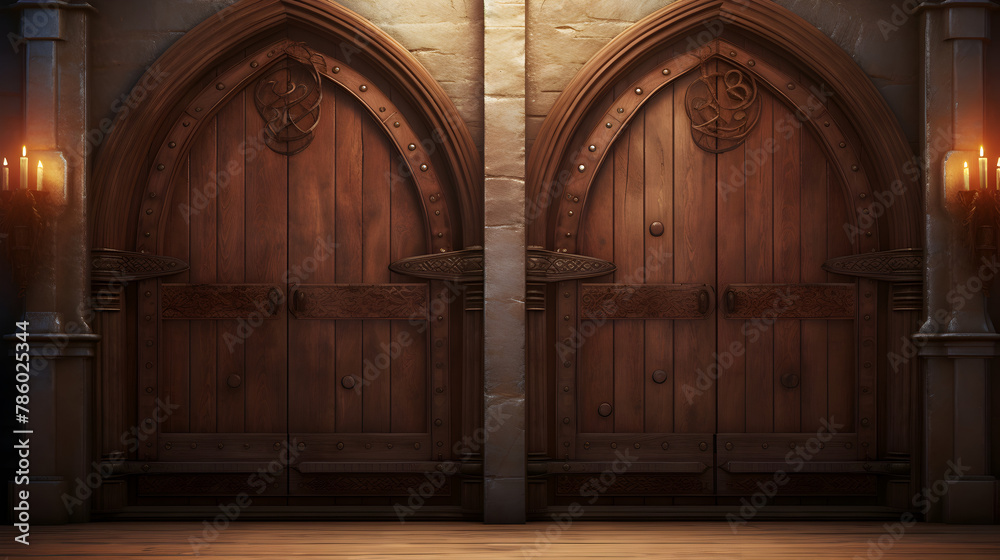 Antique door, Weathered wooden door,