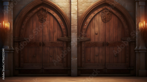 Antique door, Weathered wooden door,