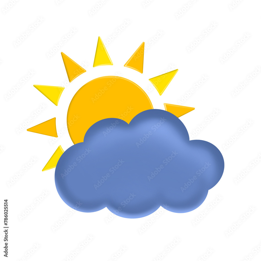 cloud and sun weather icon pastel tone cloud and sun weather icon pastel tone