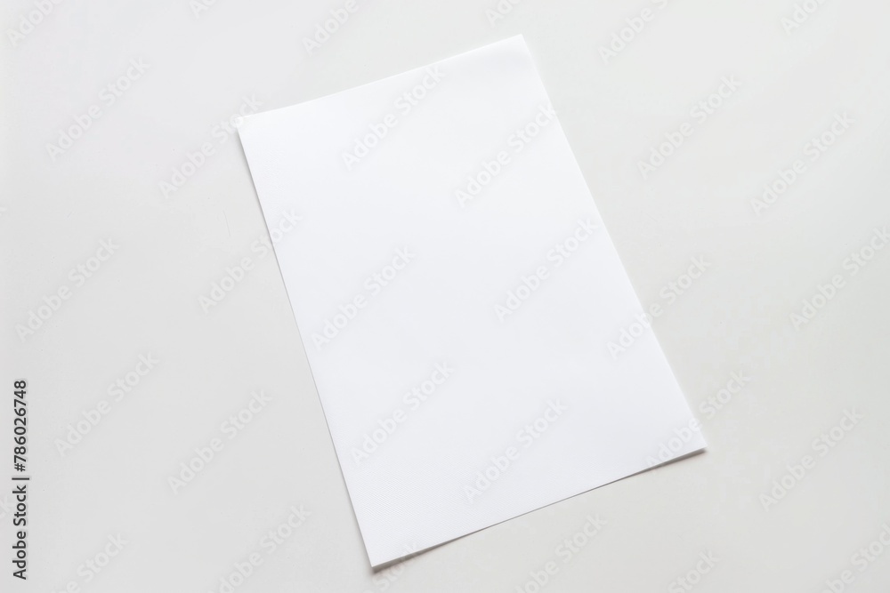 Blank paper mockup created with Generative AI Blank paper mockup created with Generative AI