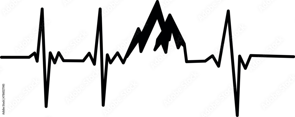Photo &amp; Art Print Mountain heartbeat SVG Cut File for Cricut and ...