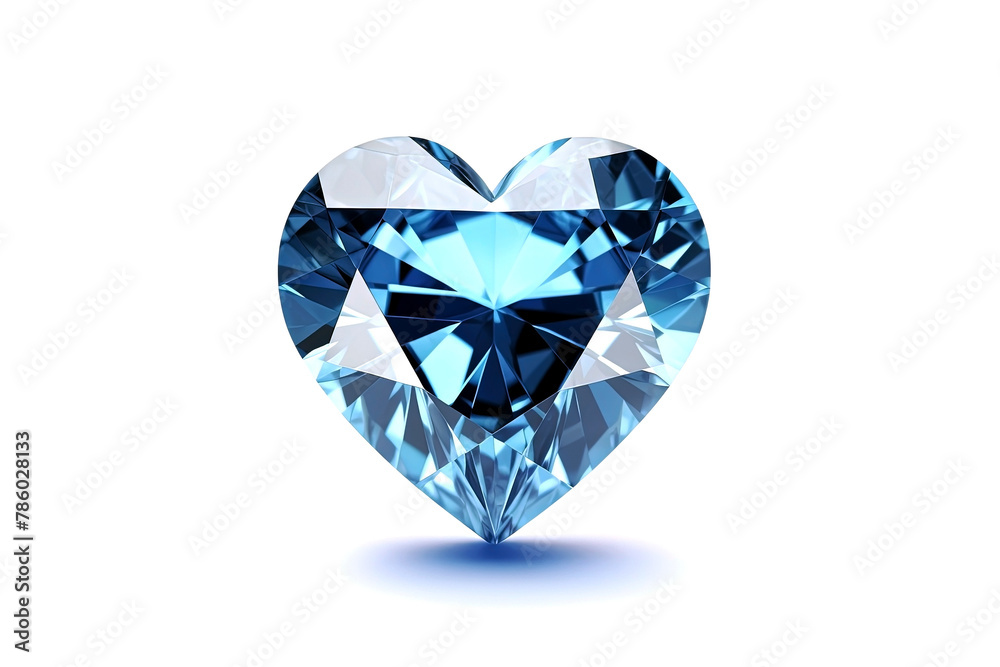 blue sapphire on white background. Generative Ai blue sapphire on white background. Generative Ai