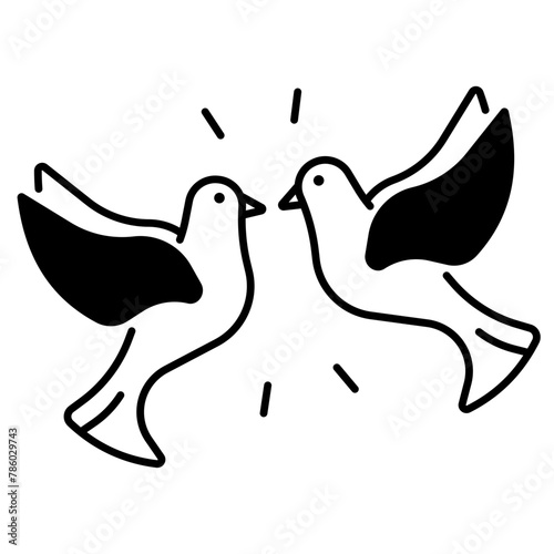 Couple Pigeon Icon