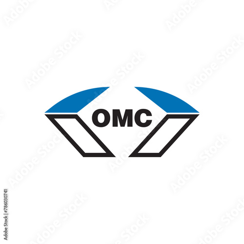 OMC letter logo design on white background. OMC logo. OMC creative initials letter Monogram logo icon concept. OMC letter design photo