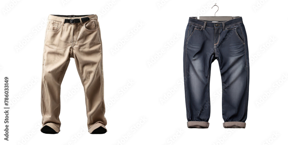 set of pants isolated on transparent background set of pants isolated on transparent background