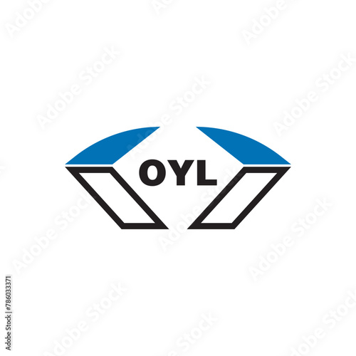 OYL letter logo design on white background. OYL logo. OYL creative initials letter Monogram logo icon concept. OYL letter design photo